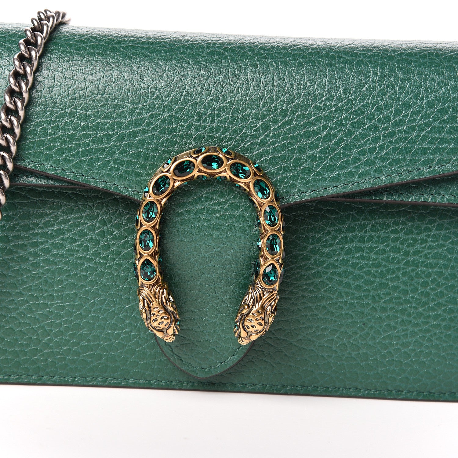 Gucci Calfskin Super Mini Dionysus Shoulder Bag Emerald 9 of 9