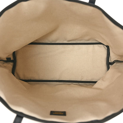 Moynat Canvas 1920 Calfskin Oh! Tote Ruban MM Carbon Bronze Ochre Bordeaux 5 of 9