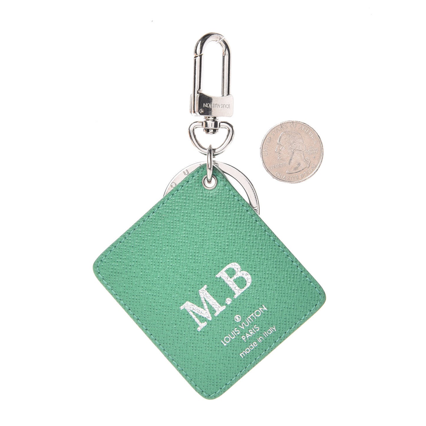 Damier Graphite Illustre V Key Holder Green