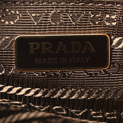 Prada Suede Triangle Medium Bonnie Shoulder Bag Cacao 6 of 10