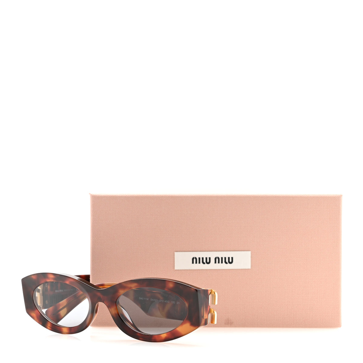 Miu Miu Acetate Oval Glimpse Sunglasses SMU11W Mahogany  display picture 2