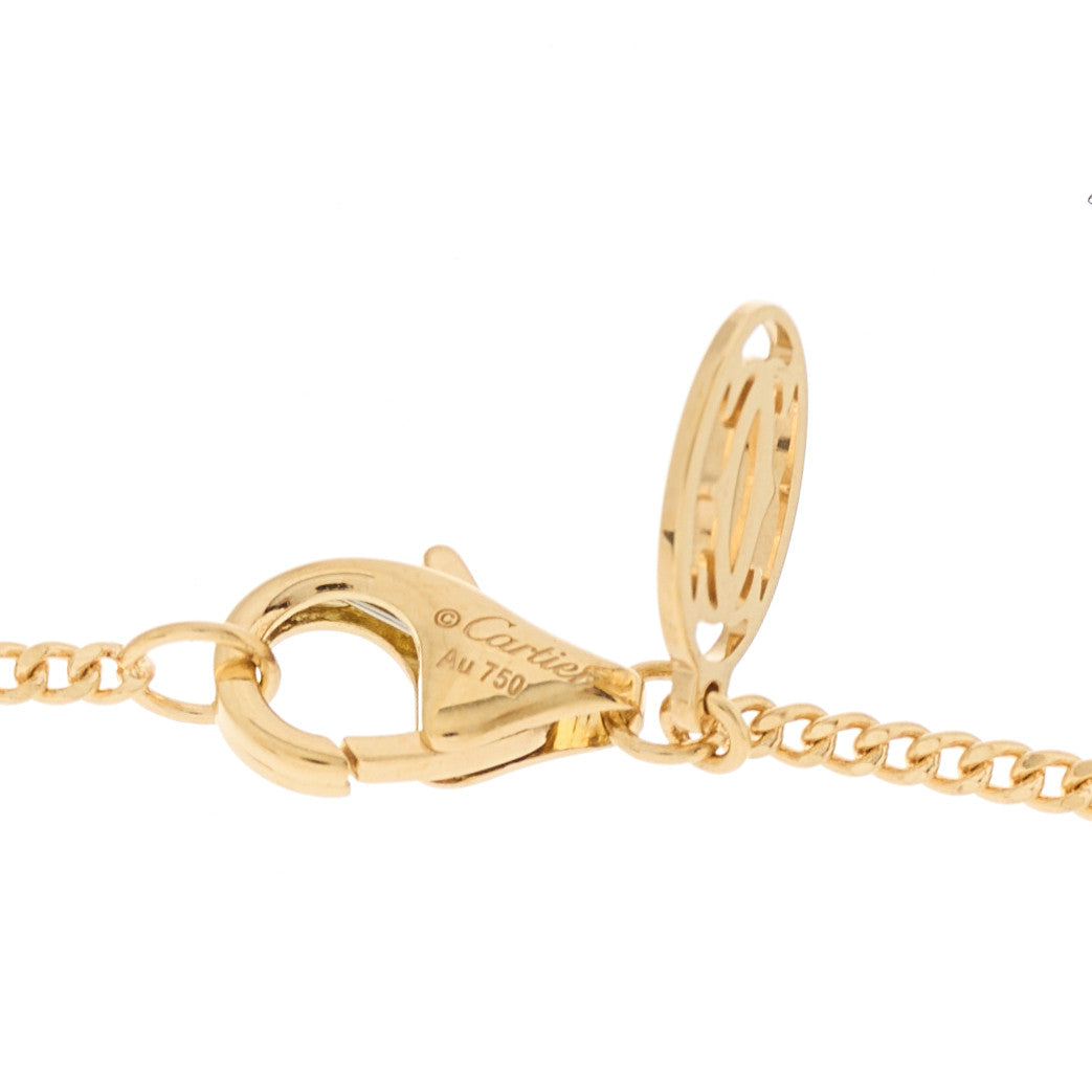 18K Pink Yellow White Gold Trinity Cushion Pendant Necklace