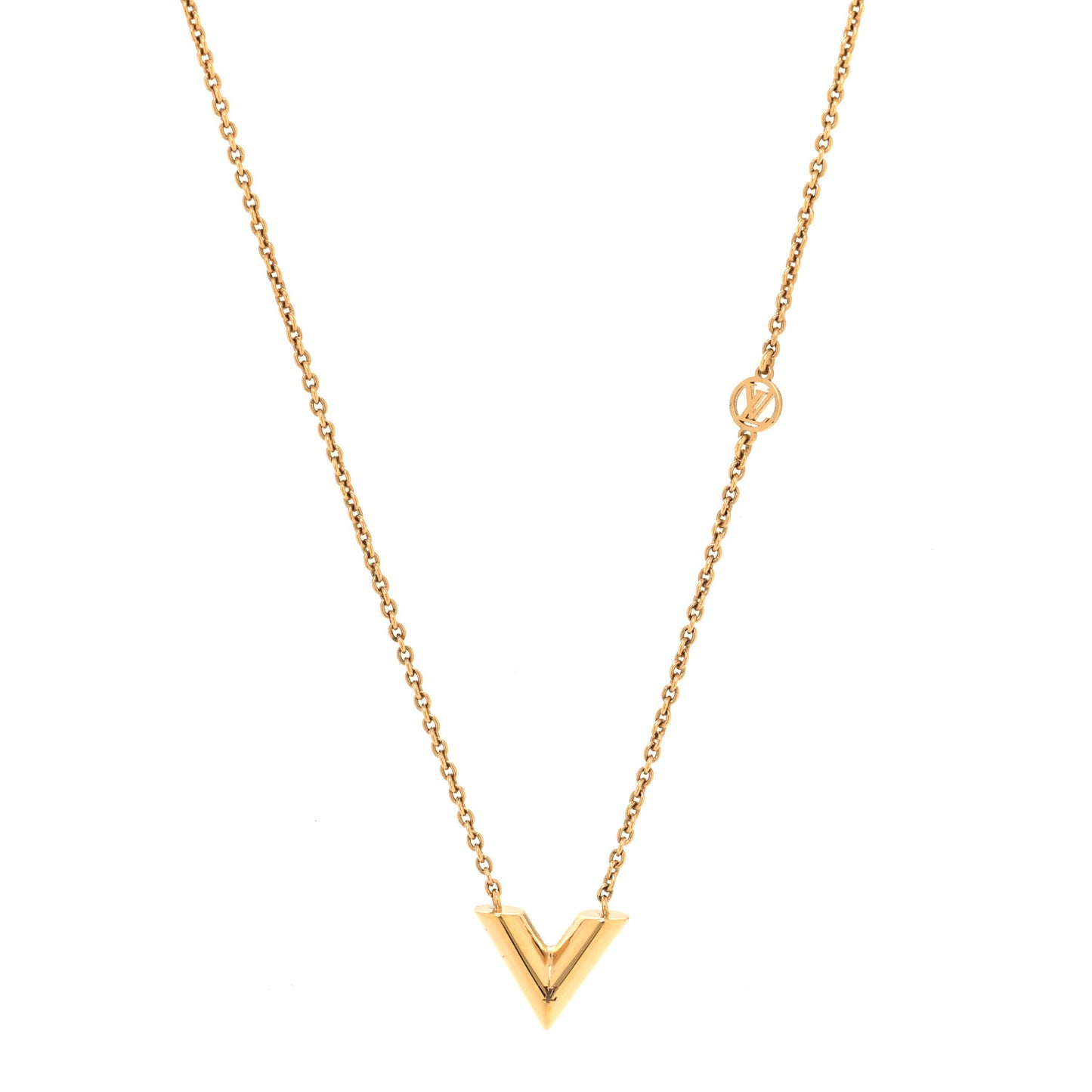 Essential V Necklace Gold