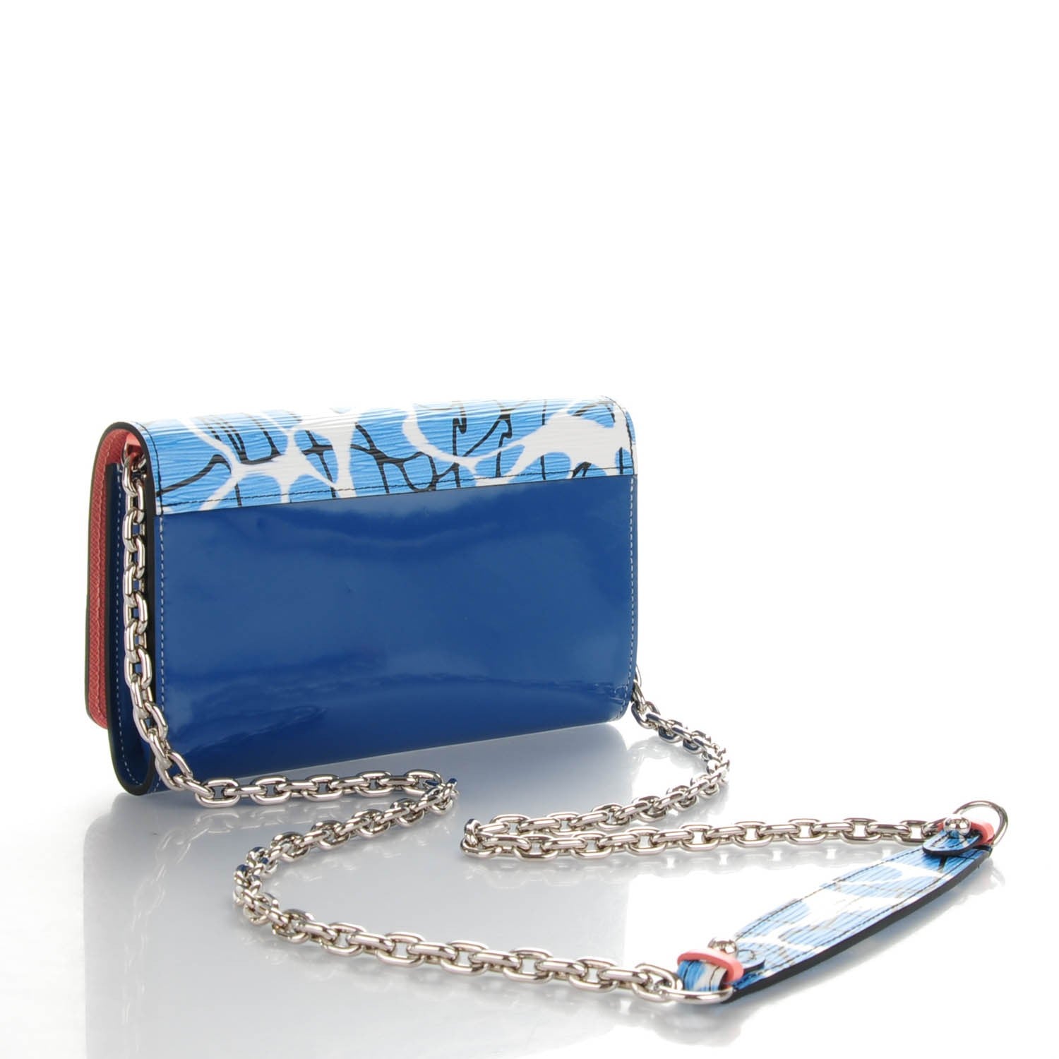 Louis Vuitton Epi Twist Chain Wallet Aqua 3 of 7