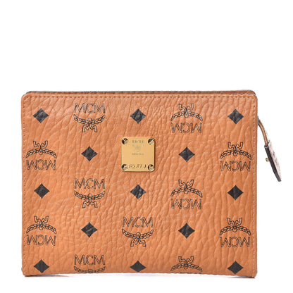 MCM Visetos Small Zip Pouch Cognac 1 of 9