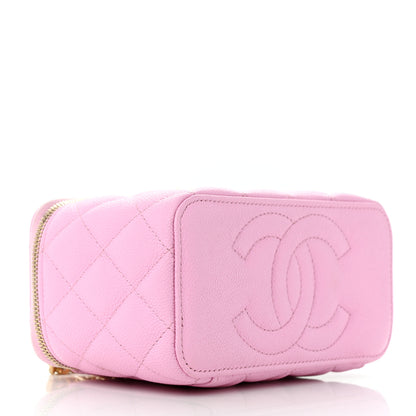 Chanel Caviar Quilted Sweetheart Vanity Case Pink 4 of 14