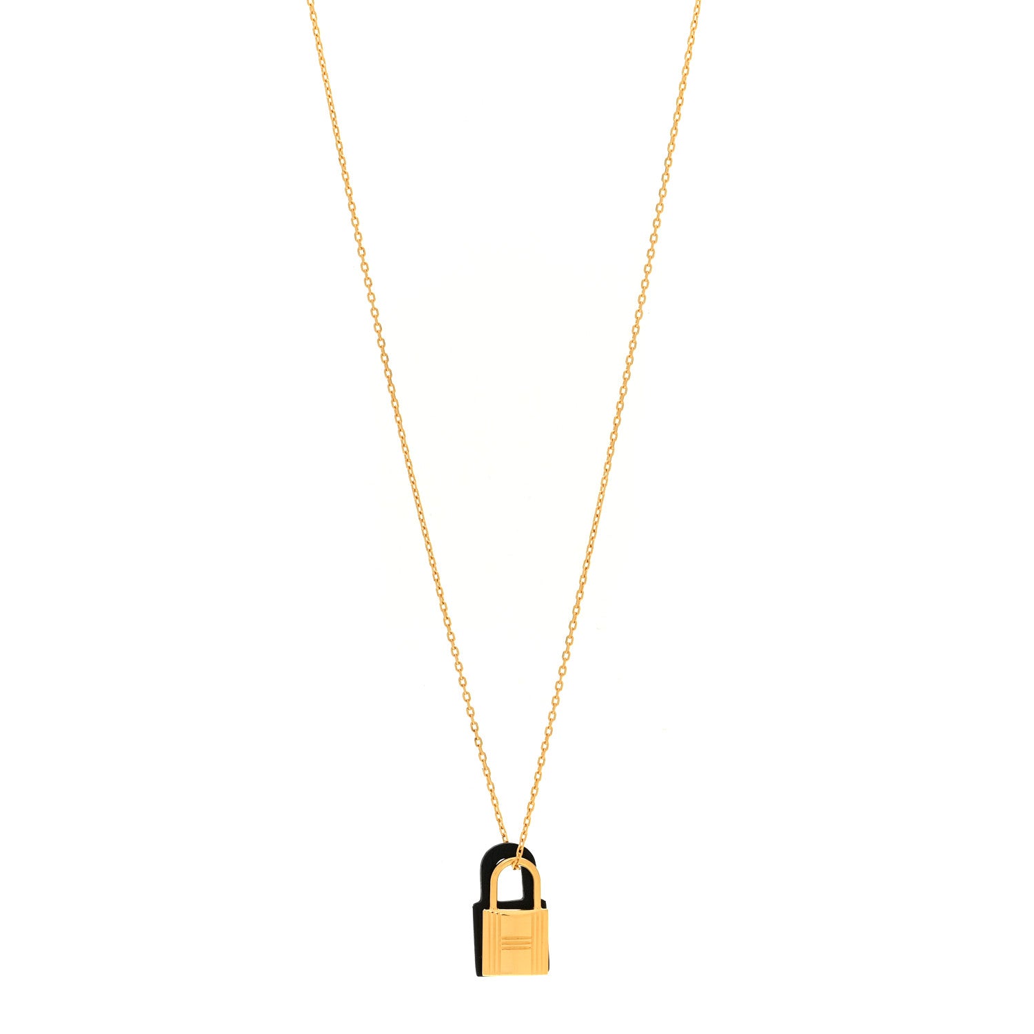 Hermes Swift O'Kelly Pendant Necklace Black 1 of 7