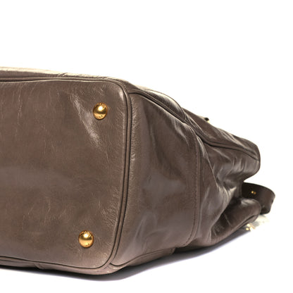 Prada Vitello Shine Tote Giunco 7 of 8