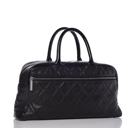 Chanel Caviar Patent Quilted Large Bowler Black 3 of 13