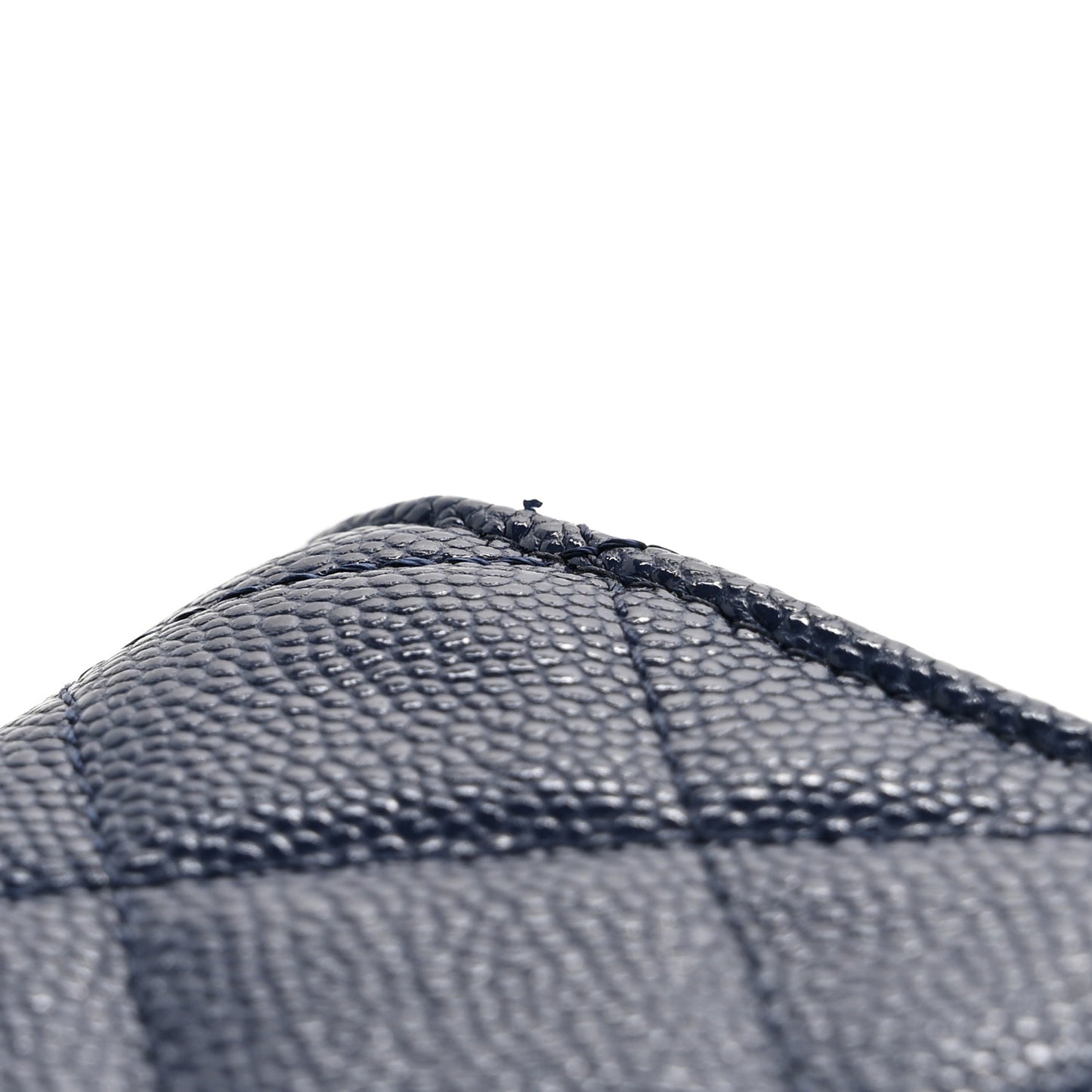Caviar Quilted CC Zip Around Card Holder Navy