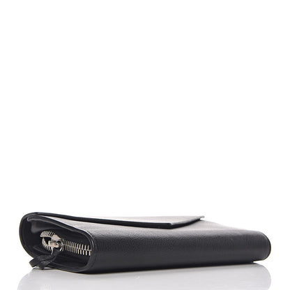 Balenciaga Calfskin Papier Money Zip Around Wallet Black 4 of 10