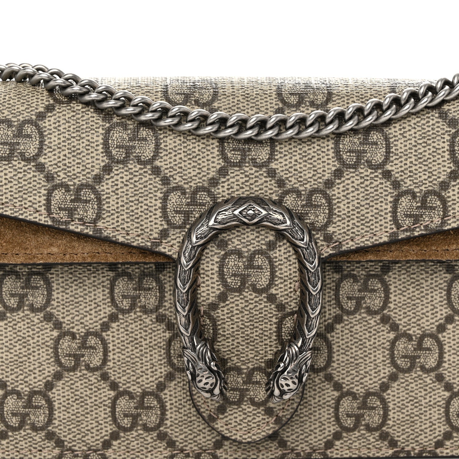 Gucci GG Supreme Monogram Super Mini Dionysus Shoulder Bag Taupe 7 of 12