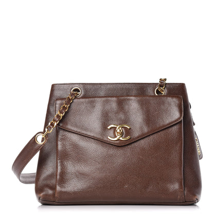 Chanel Caviar Flap Shoulder Bag Brown 1 of 34