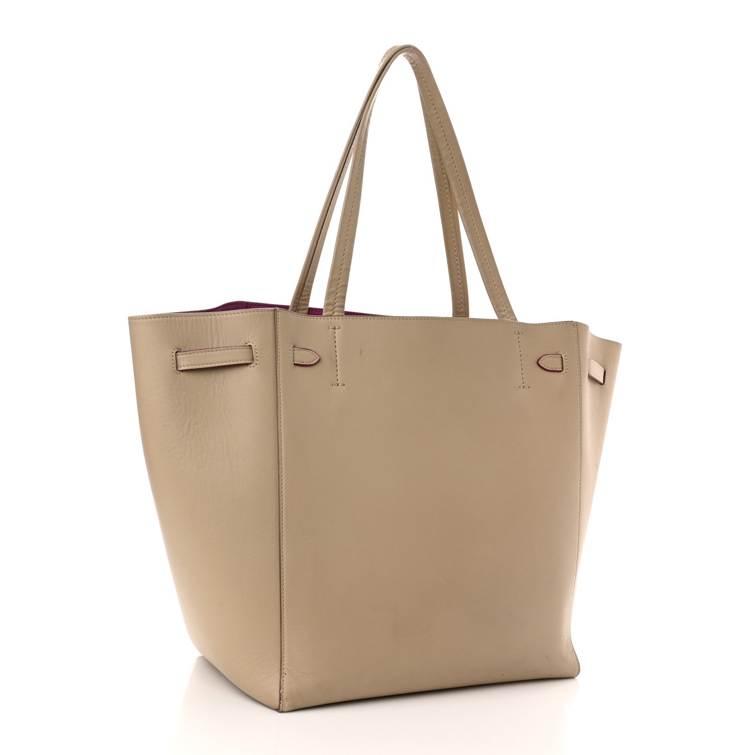 Celine Smooth Calfskin Small Tassel Cabas Phantom Dune Magenta 3 of 12
