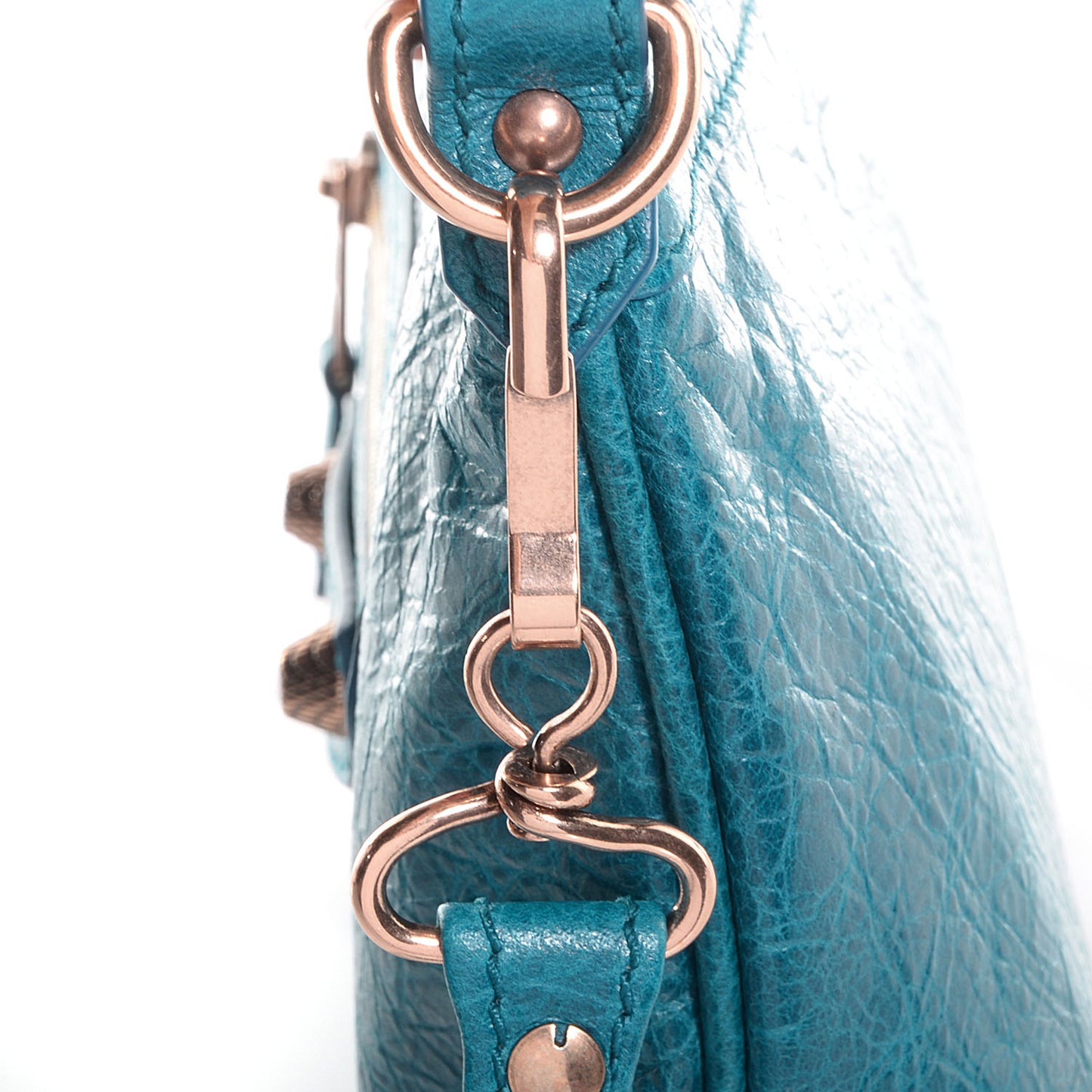 Agneau Giant 12 Rose Gold Hardware Flat Handle Clutch Lagon