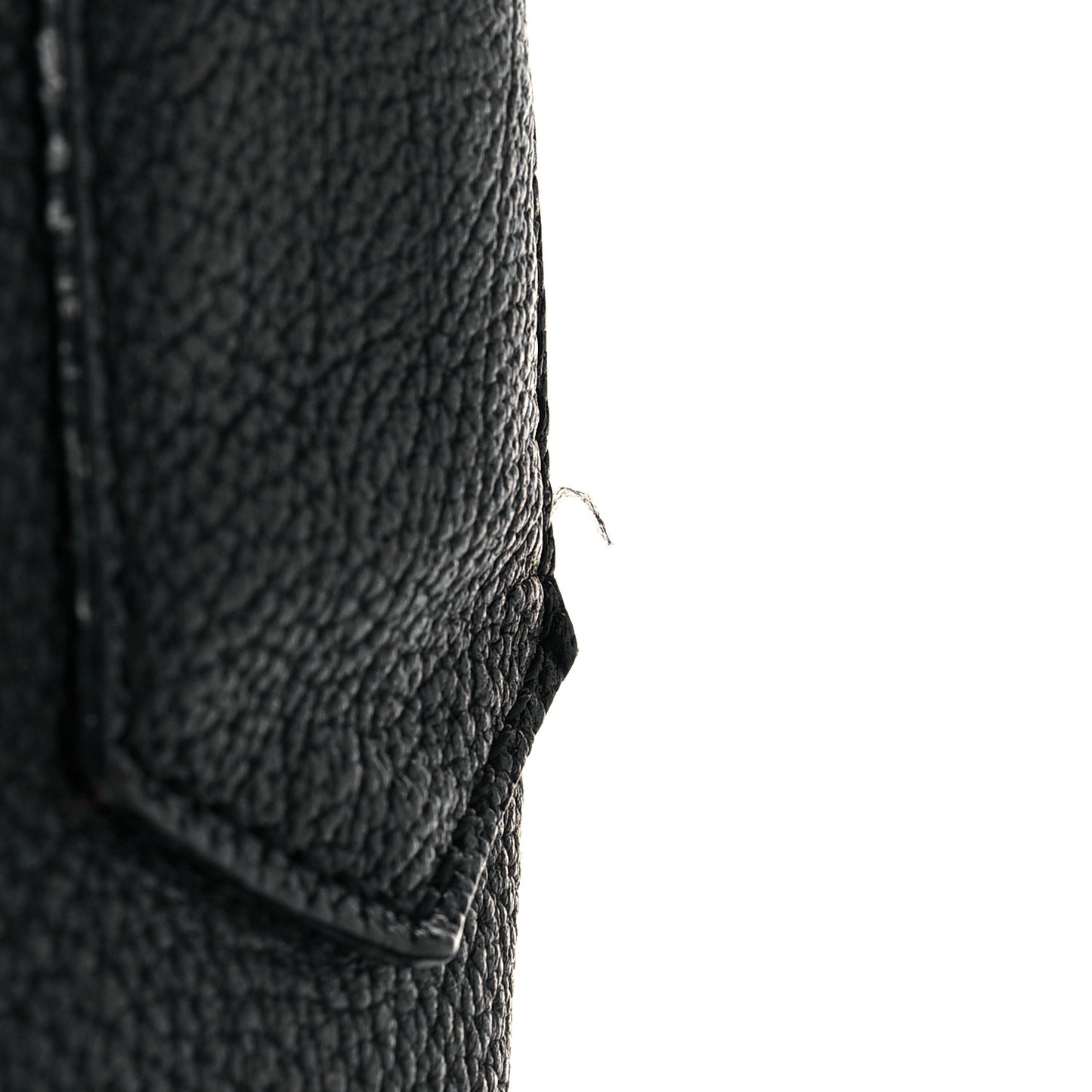 Pebbled Calfskin Large Emile Black Silver Hardware