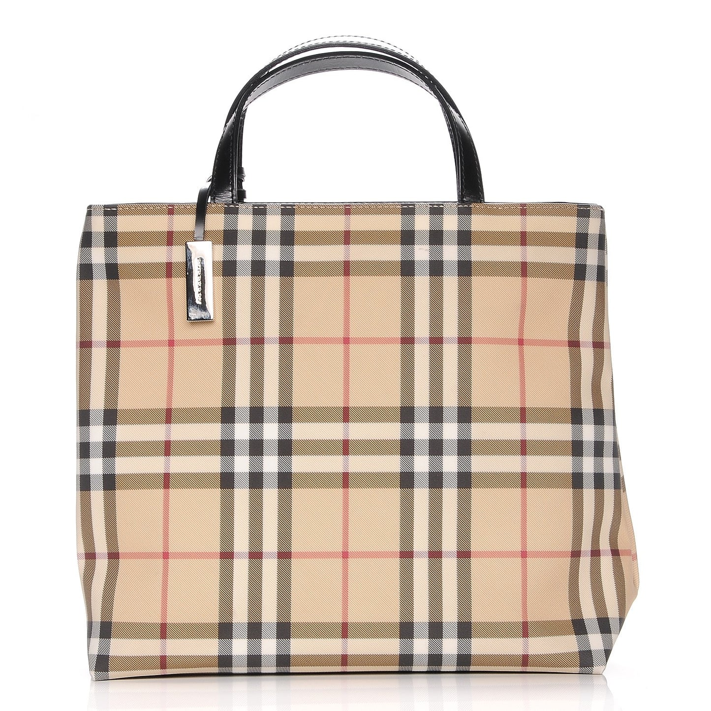 House Check Medium Tote Black