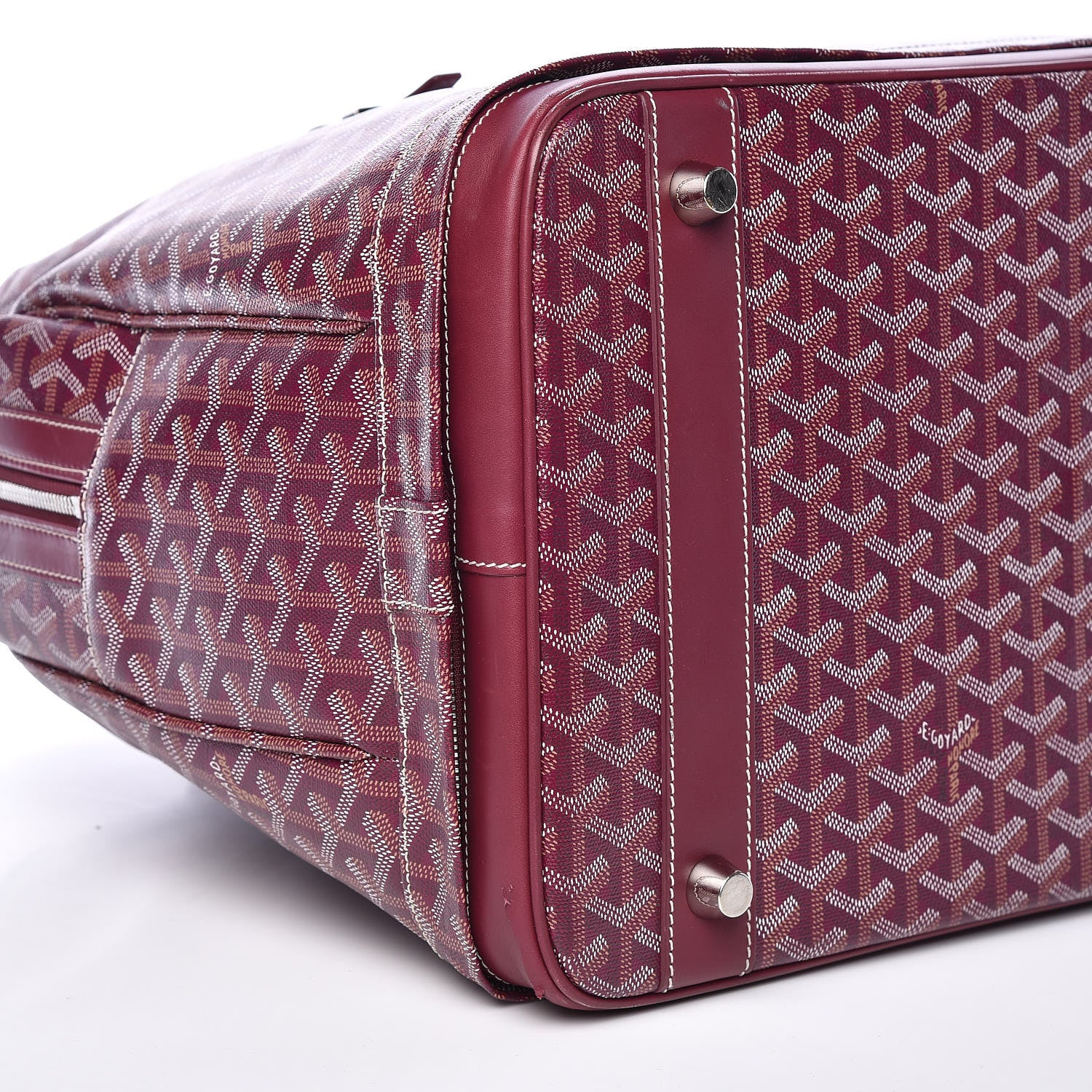 Goyard Goyardine Hotel Du Parc Briefcase Burgundy 7 of 9