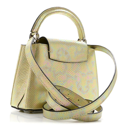 Louis Vuitton Iridescent Karung Capucines Mini Petrol 3 of 10