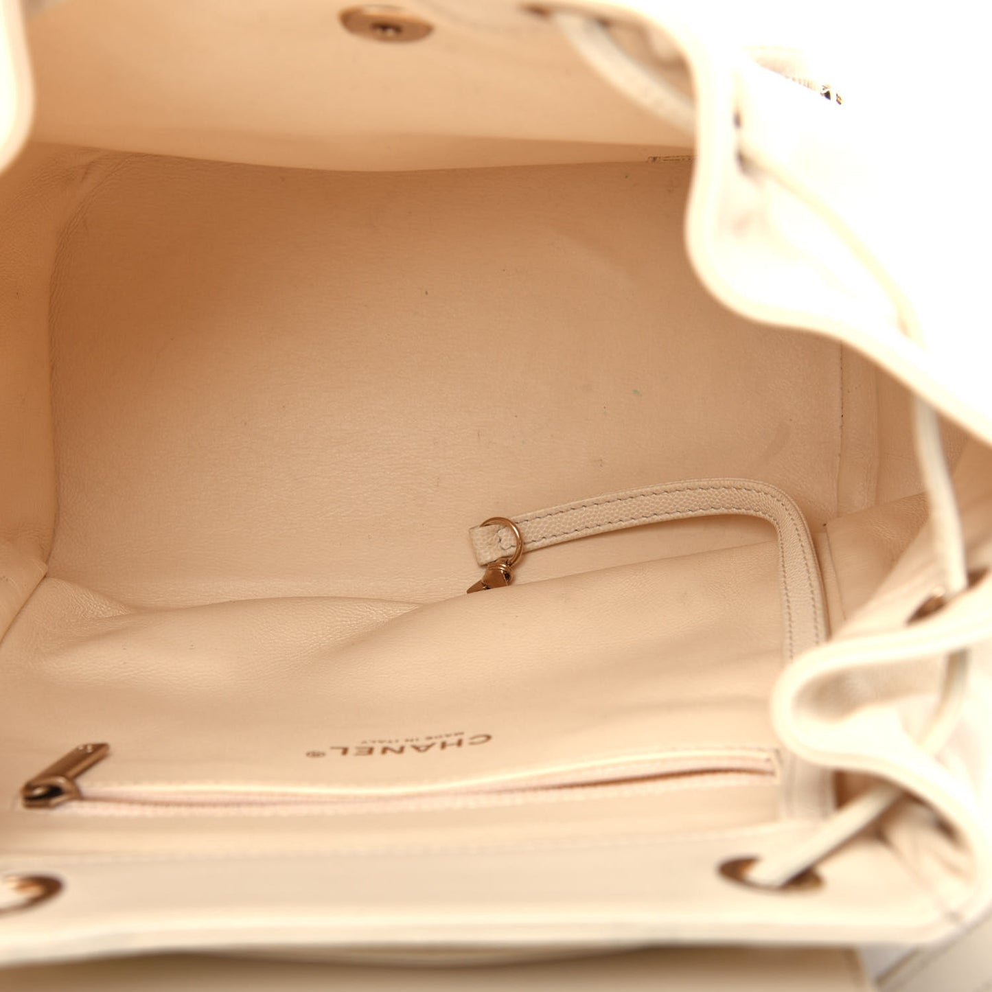 Caviar Quilted Business Affinity Backpack White