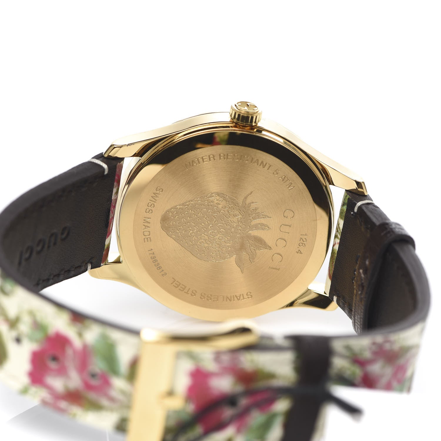 Gucci Stainless Steel Calfskin 38mm G-Timeless Floral Quartz Watch Ivory 5 of 8