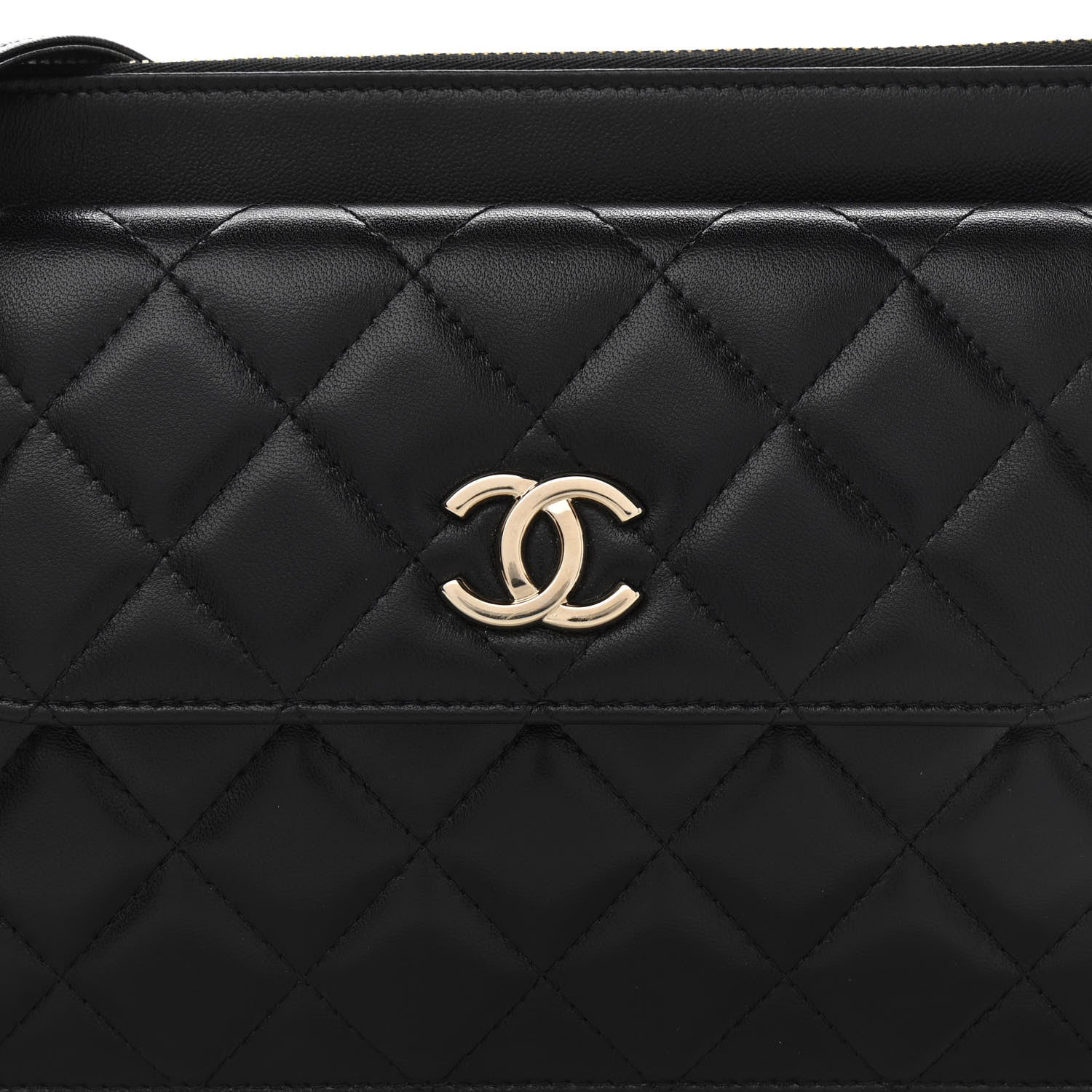 Chanel Lambskin Quilted Clutch With Chain Black 9 of 11