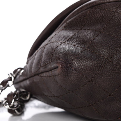Chanel Caviar Half Moon Large Flap Dark Brown 9 of 10