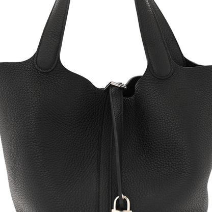 Hermes Taurillon Clemence Picotin Lock 22 MM Black 8 of 12