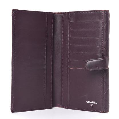 Chanel Lambskin Quilted Long Flap Wallet Prune 5 of 14