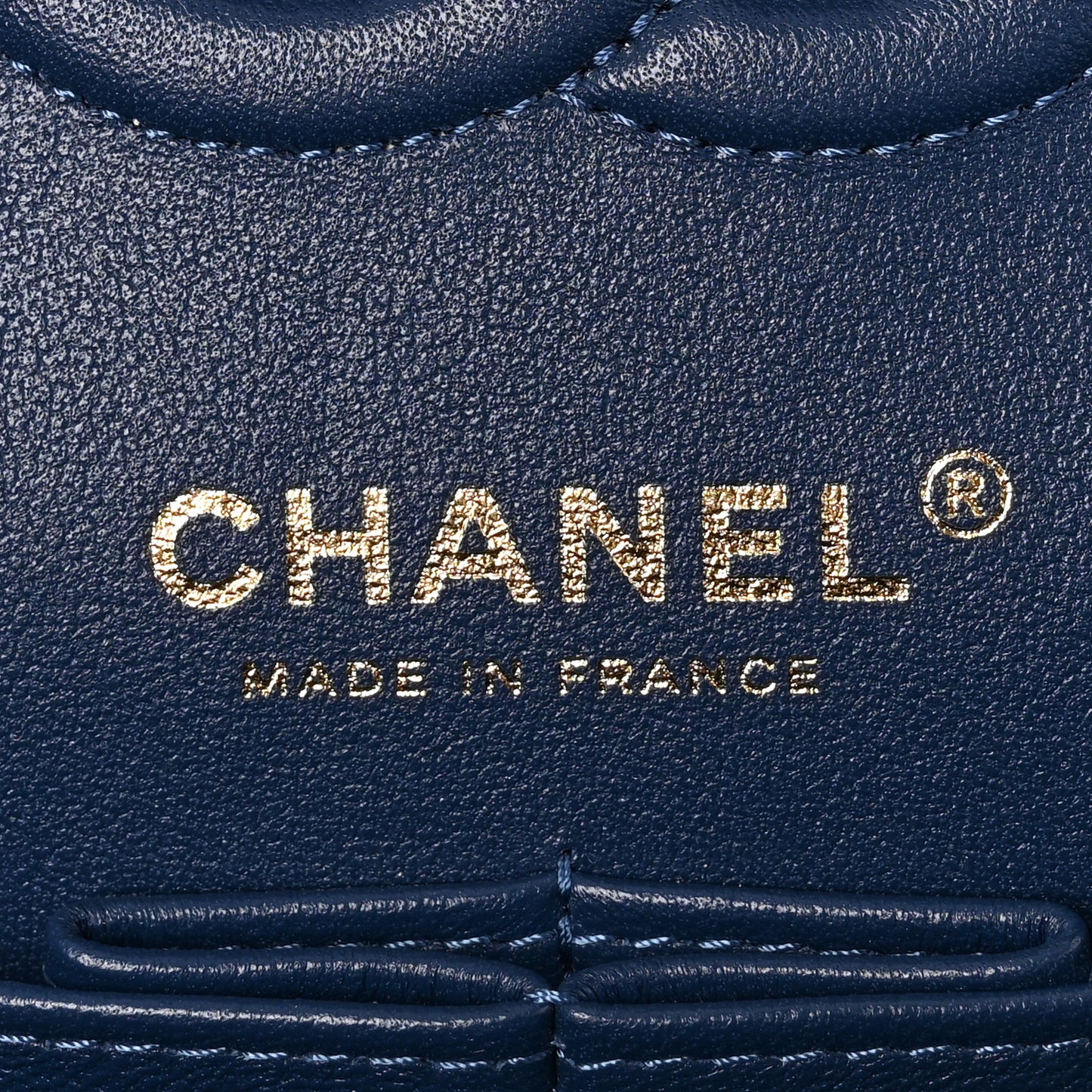Caviar Quilted Small Double Flap Navy