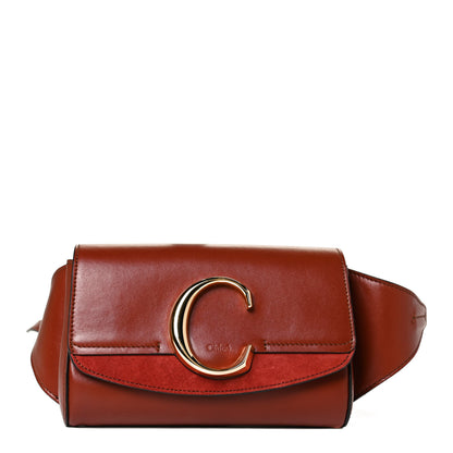 Chloe Calfskin Suede C Belt Bag Sepia Brown 1 of 10