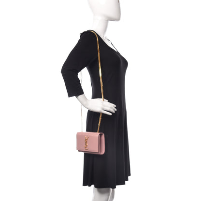 Saint Laurent Patent Small Classic Monogram Kate Satchel Dragee 2 of 10