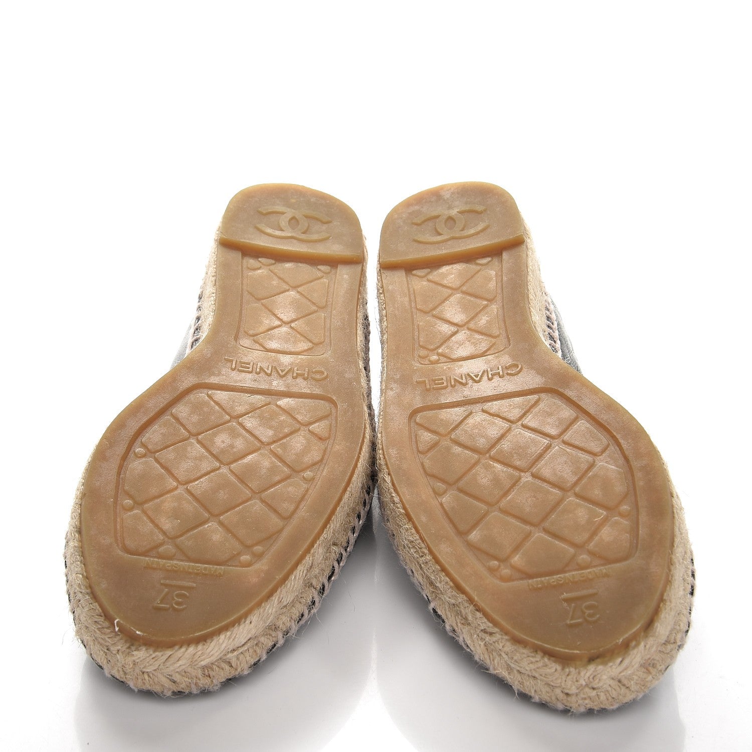 Chanel Lambskin CC Espadrilles 37 Black 5 of 10