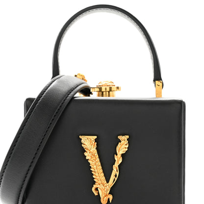 Versace Saffiano Virtus Square Shoulder Bag Black 7 of 10