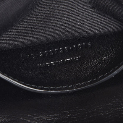 Saint Laurent Sheepskin Matelasse Chevron Monogram Large College Satchel Black 9 of 9