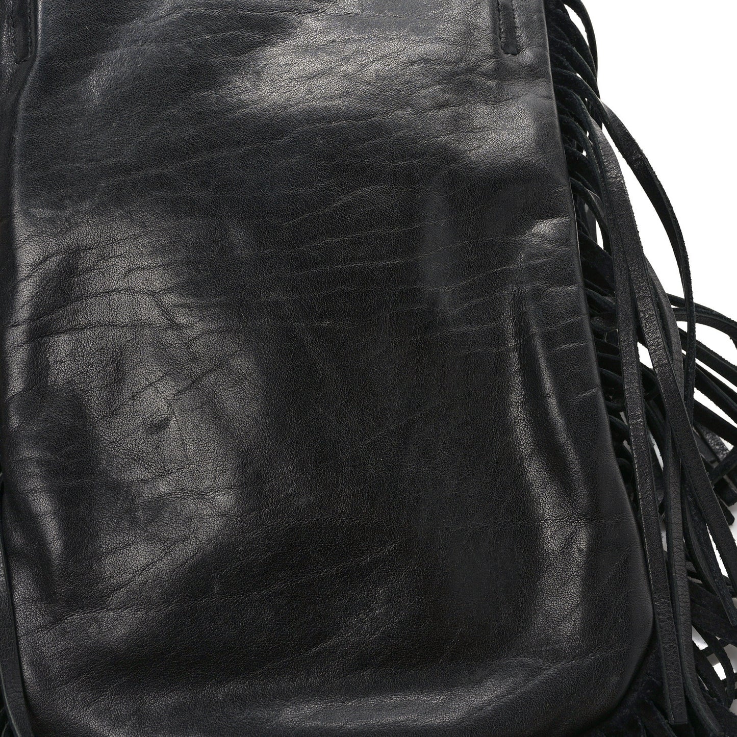 Lambskin Anita Tassed Crossbody Bag Black