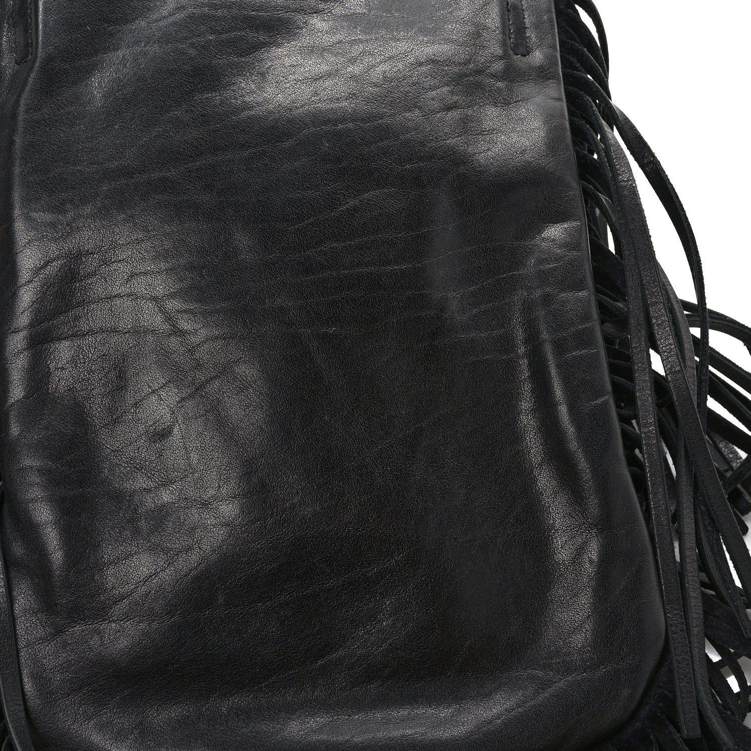 Saint Laurent Lambskin Anita Tassed Crossbody Bag Black 9 of 10
