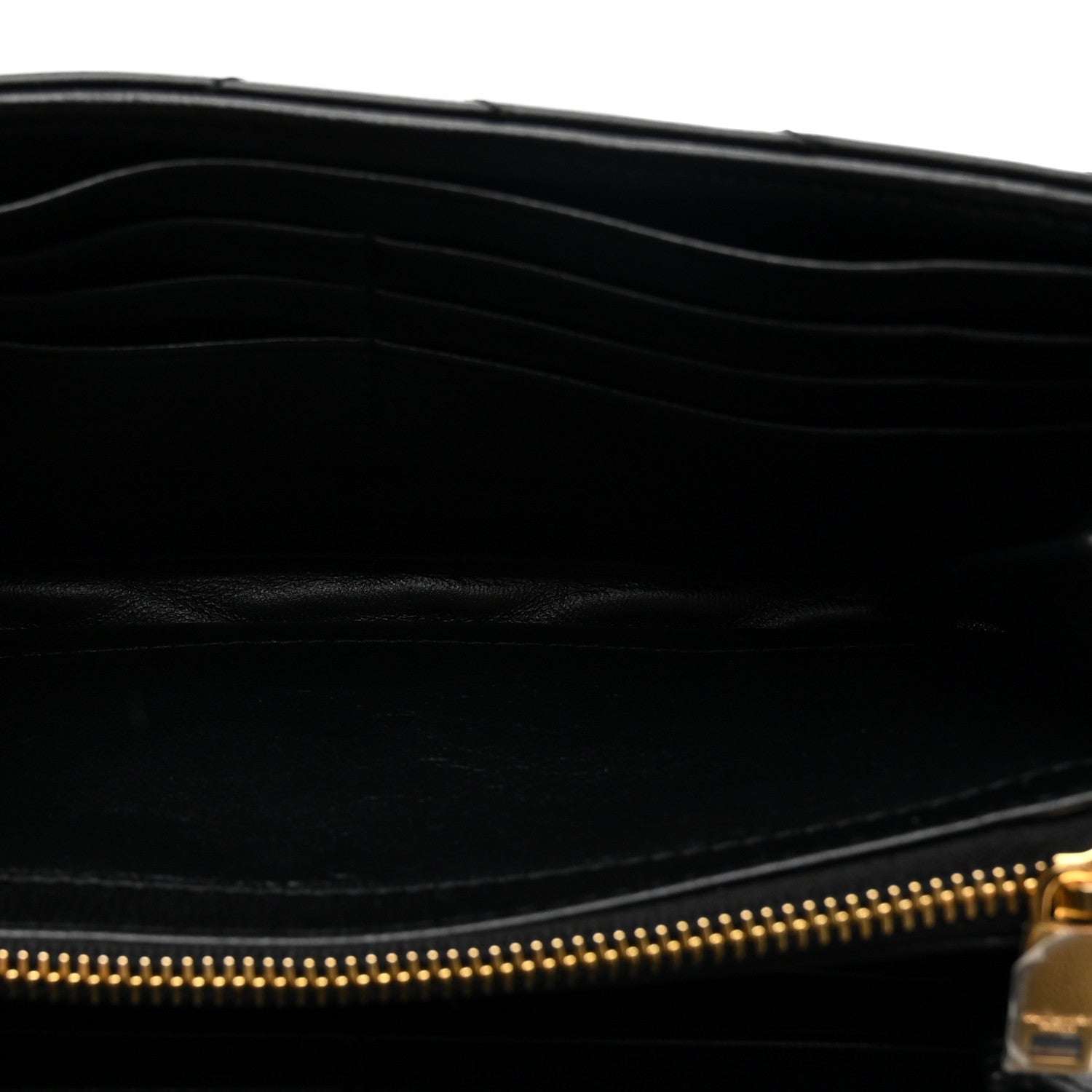 Saint Laurent Calfskin Matelasse Chevron Monogram Flap Wallet Black 5 of 7
