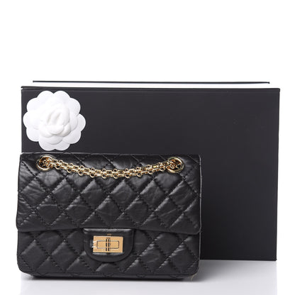 Chanel Aged Calfskin Quilted 2.55 Reissue Mini Flap Black 11 of 11