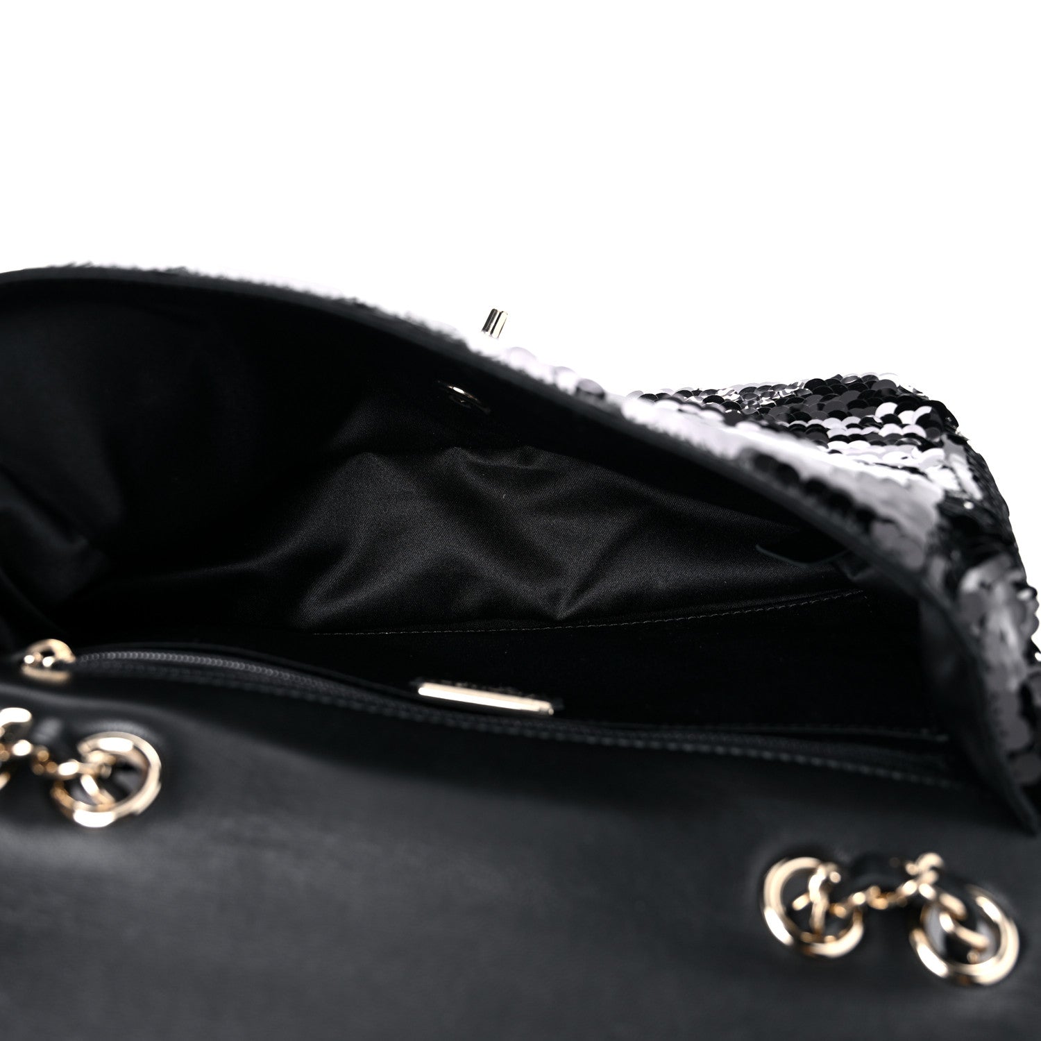 Chanel Sequin Small Single Flap Black 4 of 11