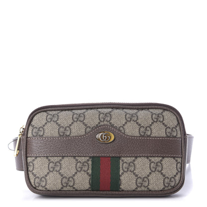 Gucci GG Supreme Monogram Ophidia Belted iPhone Case 85 34 Dark Brown 1 of 10
