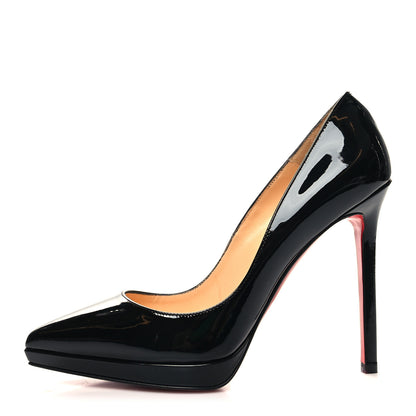 Christian Louboutin Patent Pigalle Plato 120 Pumps 38 Black 1 of 7