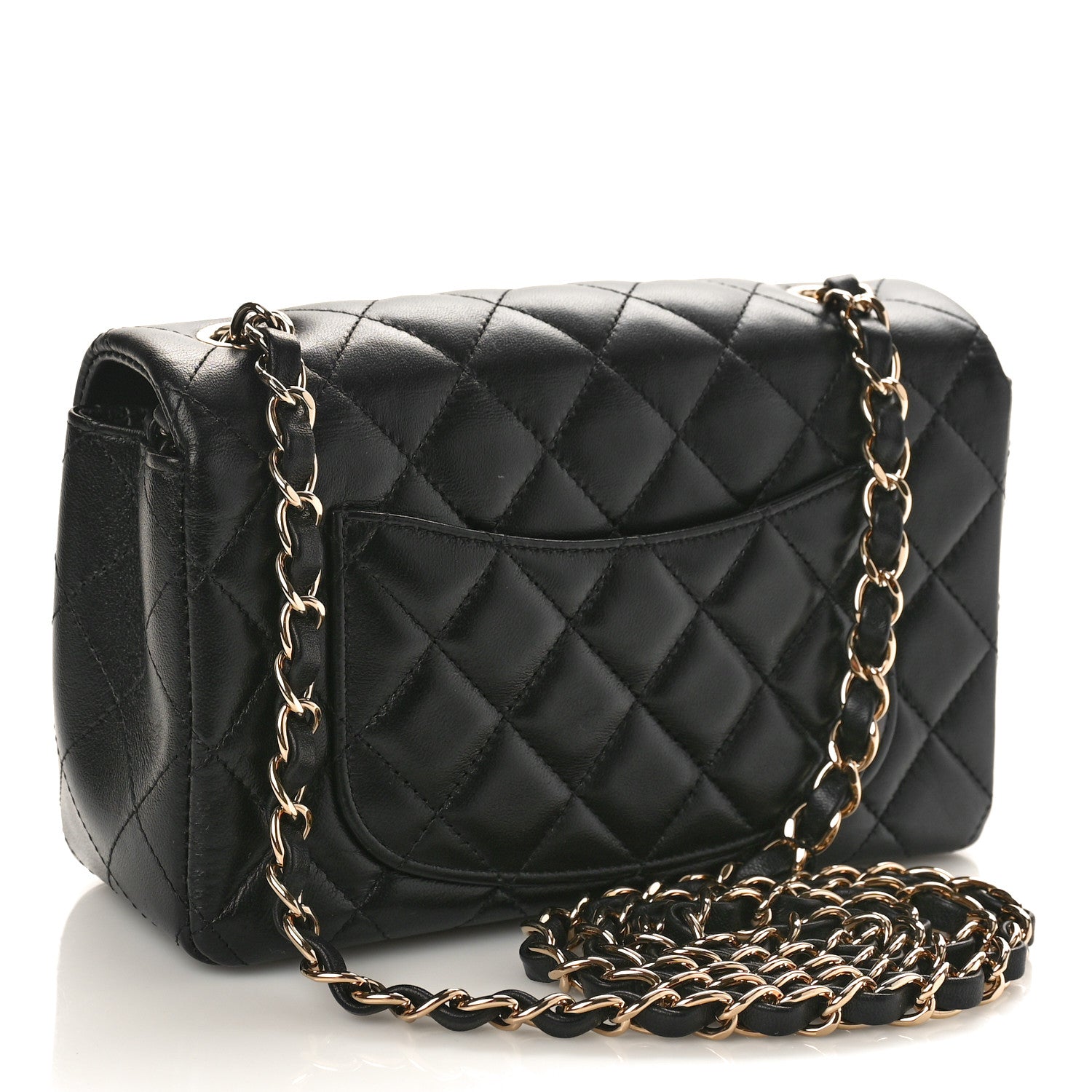 Chanel Lambskin Quilted Mini Rectangular Flap Black 2 of 10