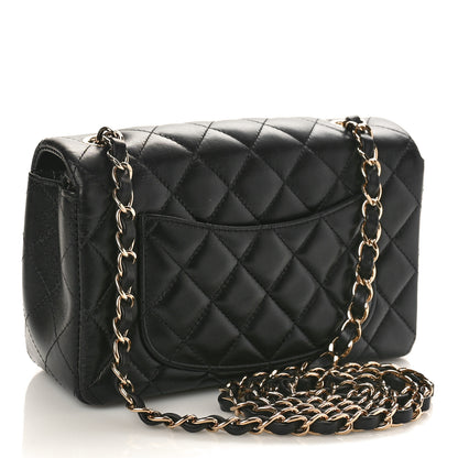 Chanel Lambskin Quilted Mini Rectangular Flap Black 2 of 10