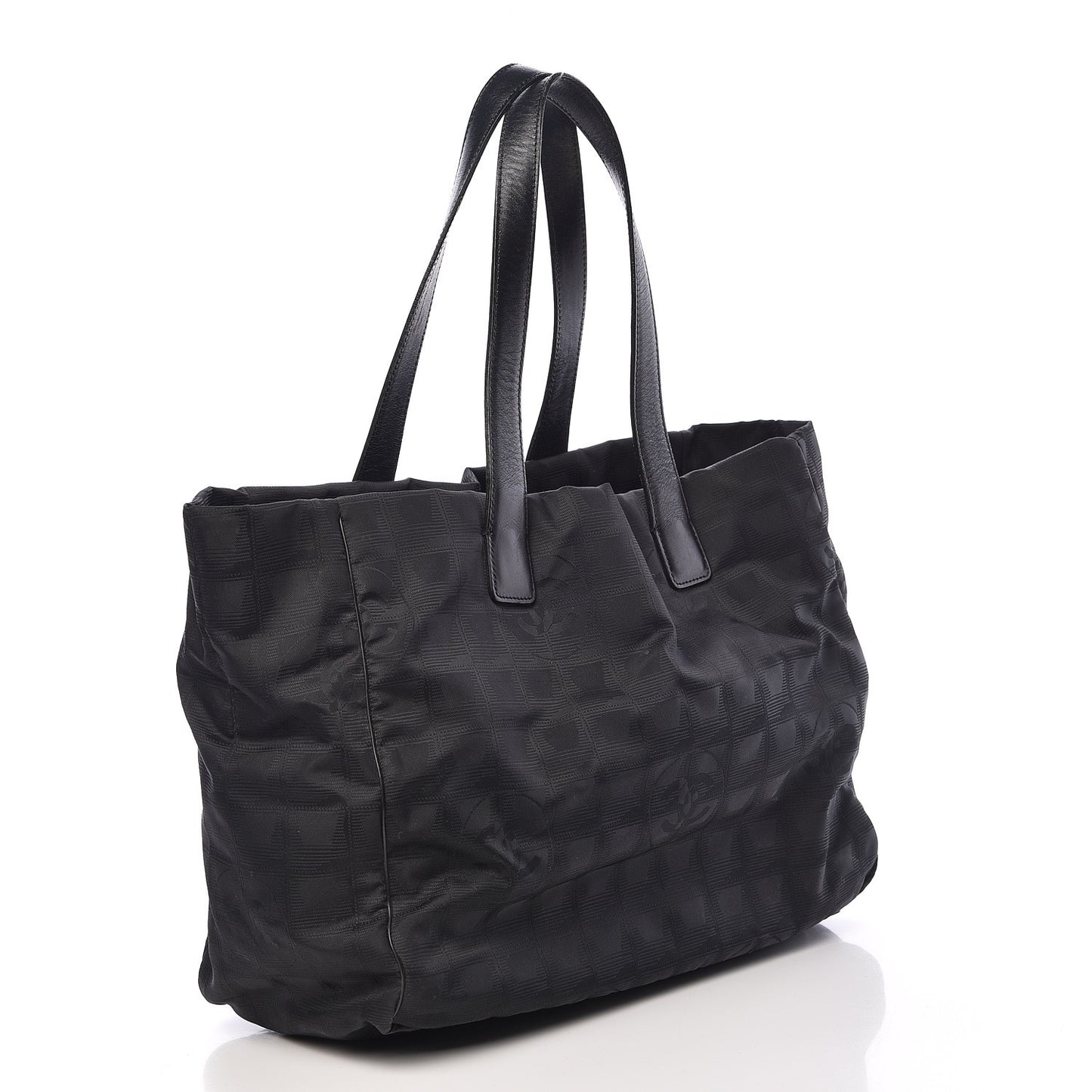 Nylon Large Travel Tote Black
