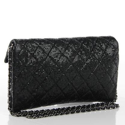 Chanel Vinyl Quilted Clutch with Chain Black 3 of 8