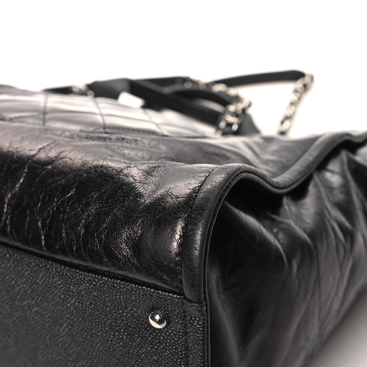 Chanel Glazed Calfskin Medium Deauville Tote Black 12 of 12