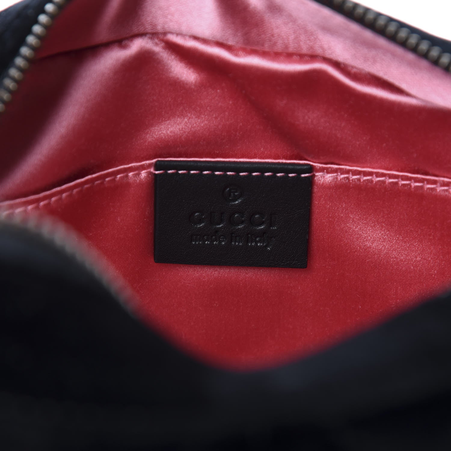 Gucci Velvet Matelasse Marquise Crystals Mini GG Marmont Chain Shoulder Bag Black 8 of 10
