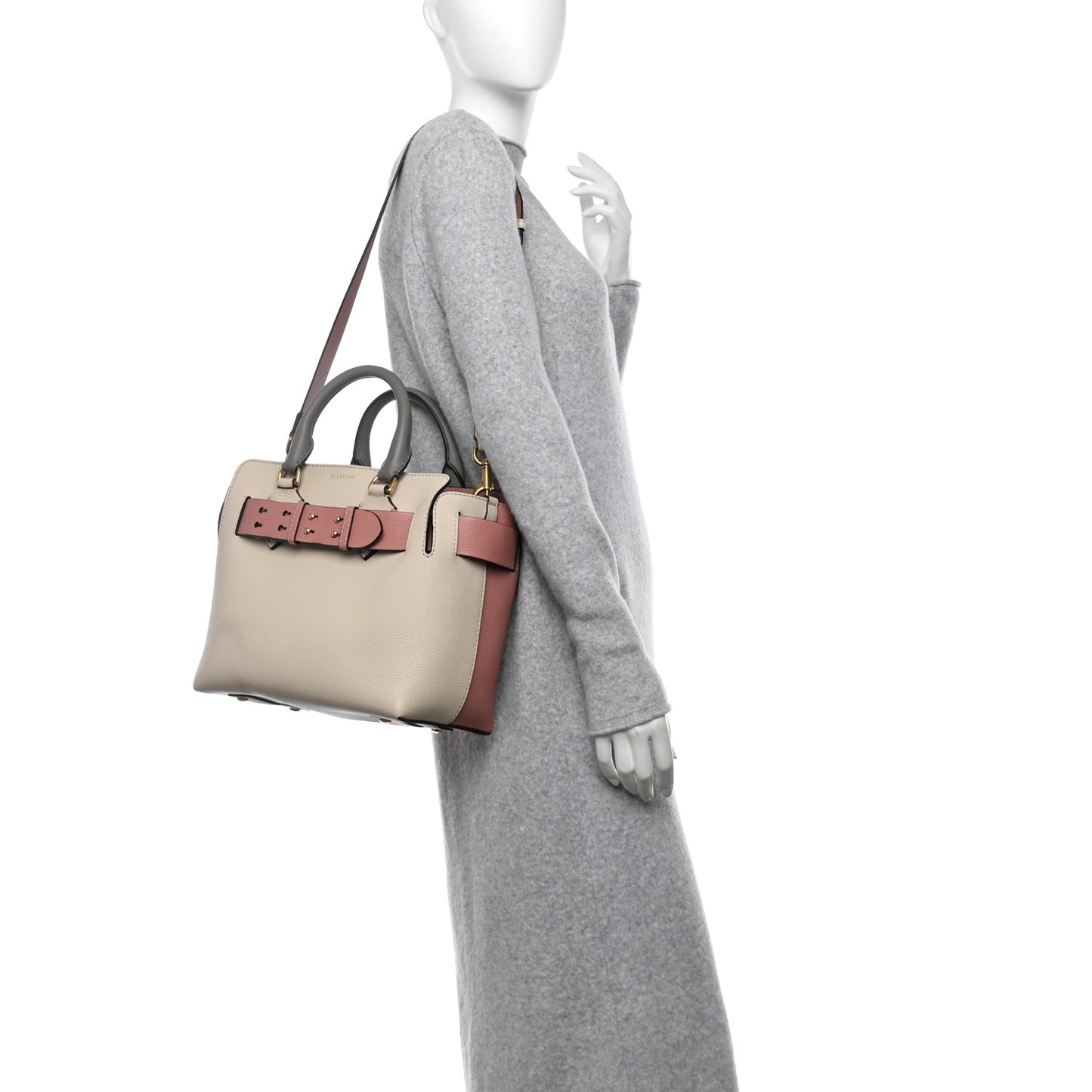 Marais Calfskin Small Belt Bag Limestone Dusty Rose