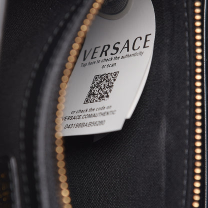 Versace Calfskin Rebellious Hearts Chain Evening Bag Black 7 of 9